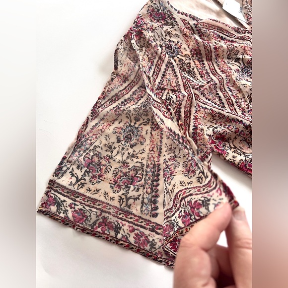 ✨NWT✨ Suzanne Betro Floral Boho Lined Dress with Front Accent Tie Size M - Picture 4 of 14